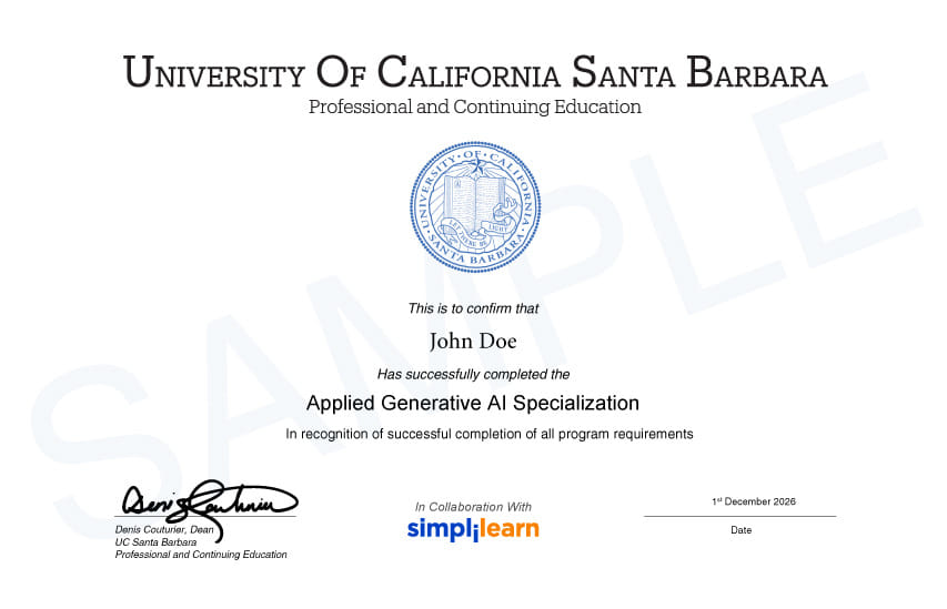 Program Certificate